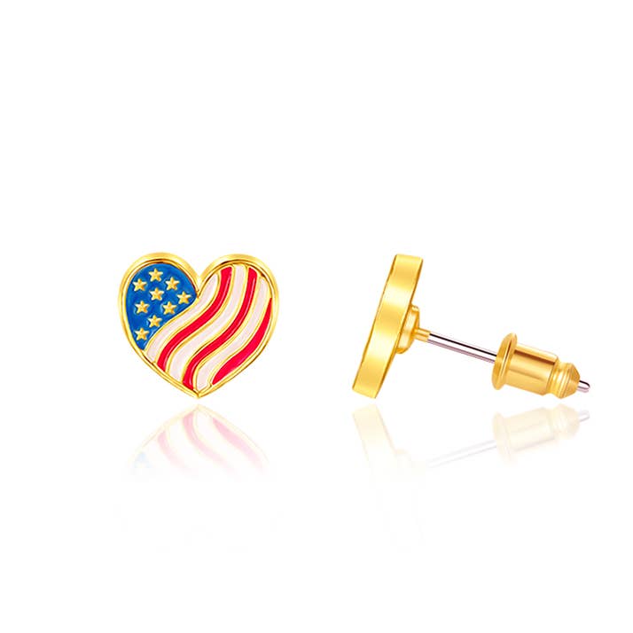 Heart of the USA | Cutie Stud Earrings | 4th of July