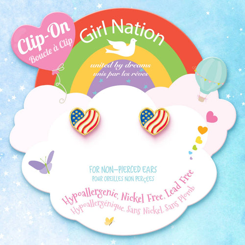 CLIP ON Cutie Earrings | Heart of the USA