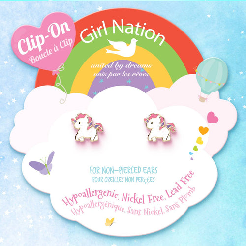 CLIP ON Cutie Earrings | Magical Unicorn