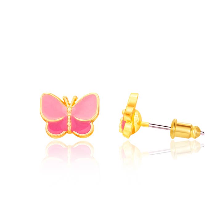 Sweet Pink Butterfly | Cutie Stud Earrings for Girls