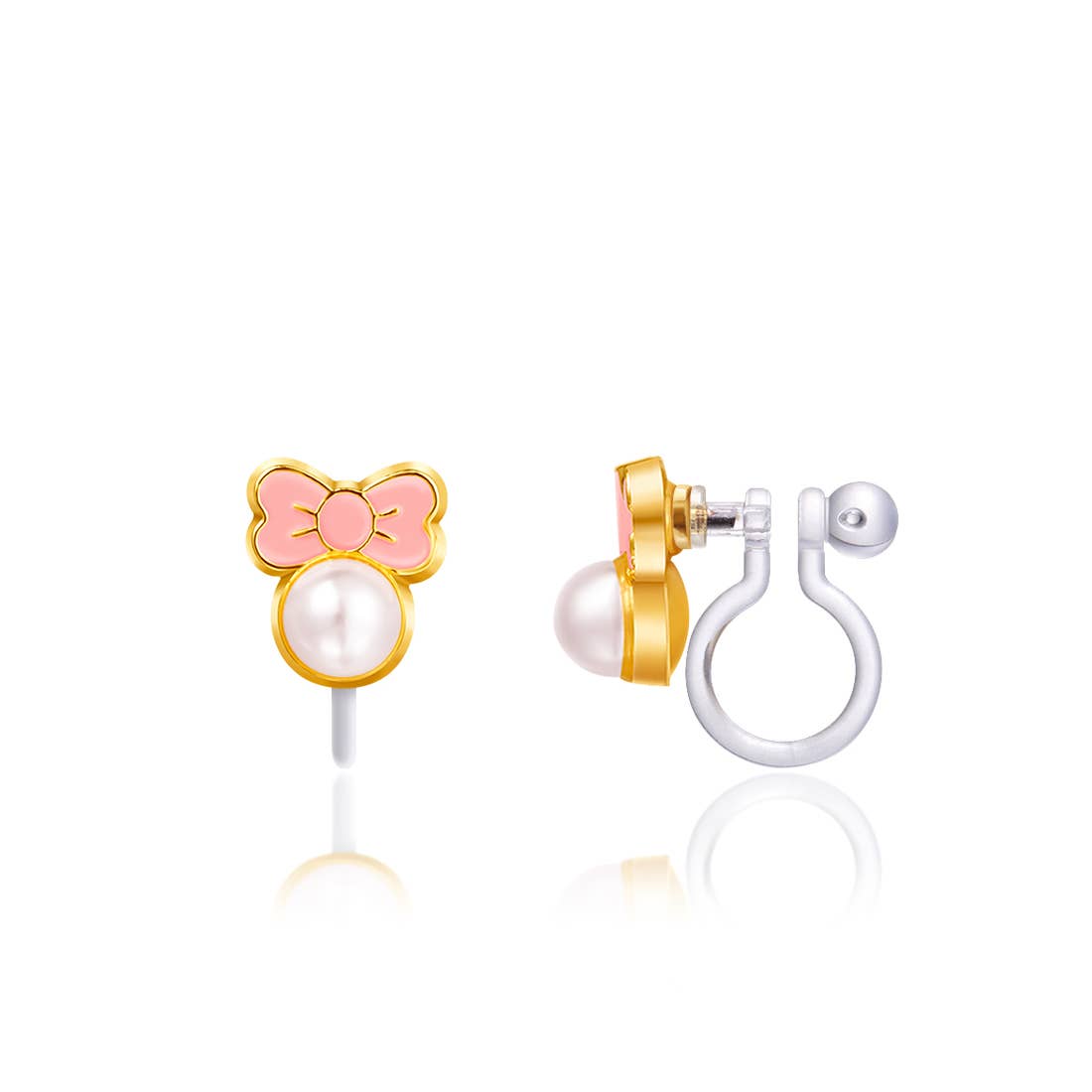 CLIP ON Cutie Earrings | Pink Chic Bow