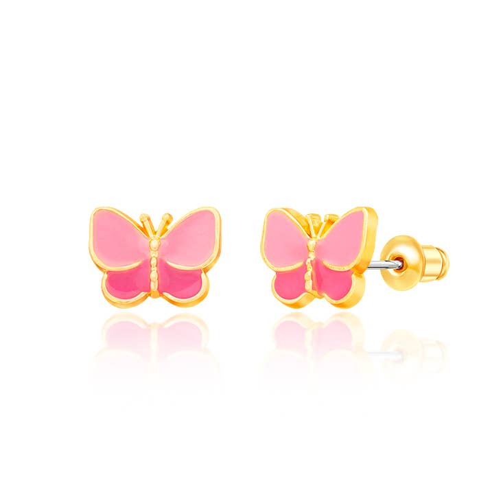 Sweet Pink Butterfly | Cutie Stud Earrings for Girls