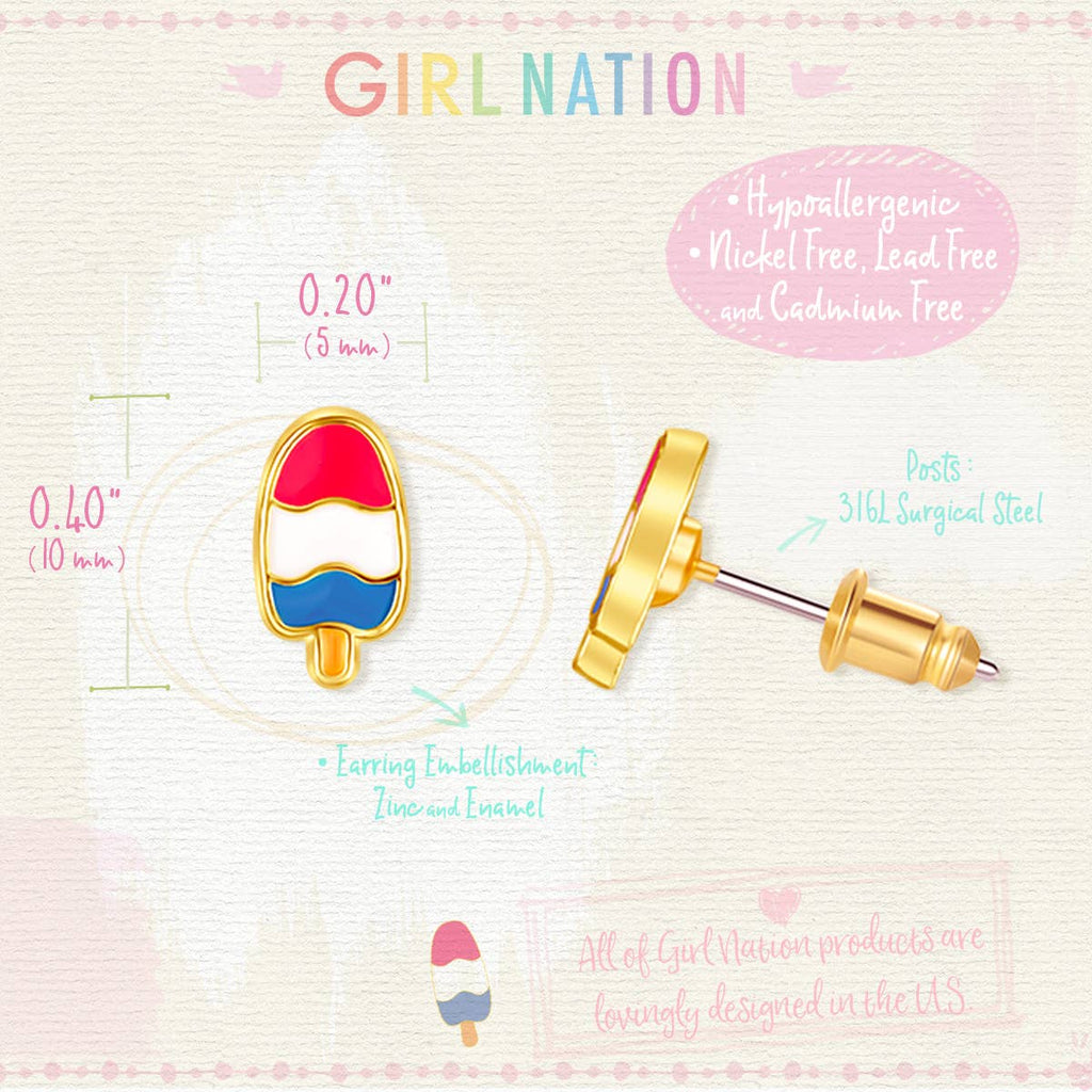 Taste the Freedom | Americana Popsicle Stud Earrings